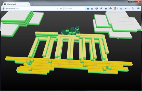Brandenburger Tor als 3Div-Objekt